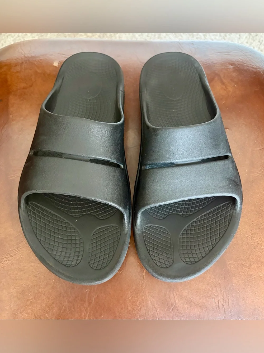 OFFOS Ooahh Sport Slide Sandal Shoes Black Matte Size 12M/14W recovery shoe